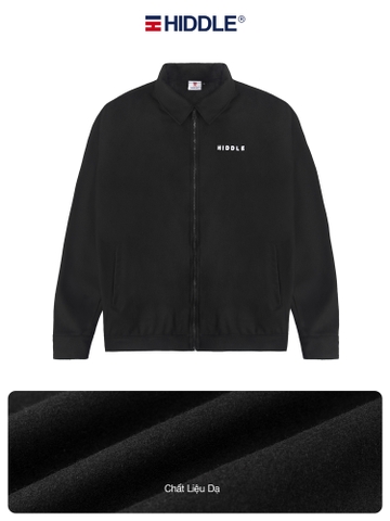 Áo khoác nam cao cấp cổ bẻ chất liệu dạ ép logo thêu HIDDLE H11-AK6
