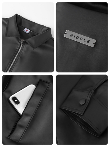 Áo khoác da nam hàng hiệu form Casual chính hãng HIDDLE H11-AK2