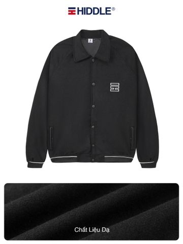 Áo khoác dạ nam hàng hiệu phối da Hiddle H10-AK5