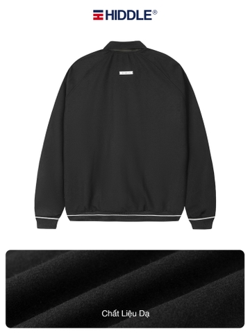 Áo khoác dạ nam hàng hiệu phối da Hiddle H10-AK5
