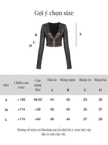 SISTERS Áo khoác da Adelaide