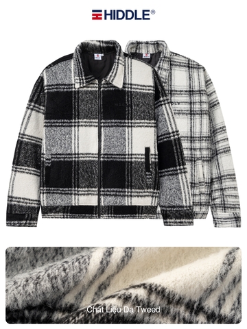 H11-AK7 Áo khoác dạ nam cao cấp Hiddle - Caro