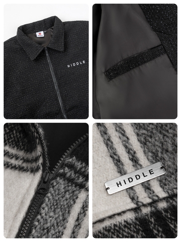 H11-AK7 Áo khoác dạ nam cao cấp Hiddle - Caro