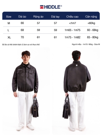 Áo Khoác dù nam túi Hộp Hiddle H11-AK9