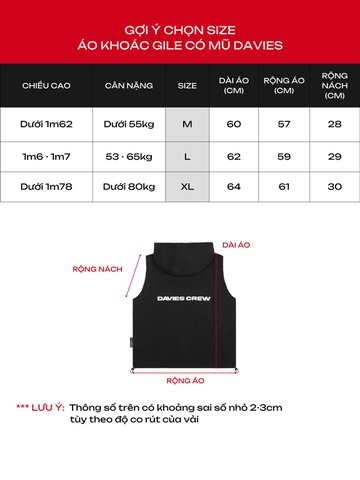 DSW DAVIES Crew Hooded Vest Jacket