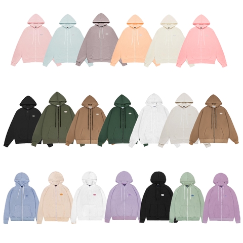 áo khoác hoodie zip form rộng nhiều màu dkmv