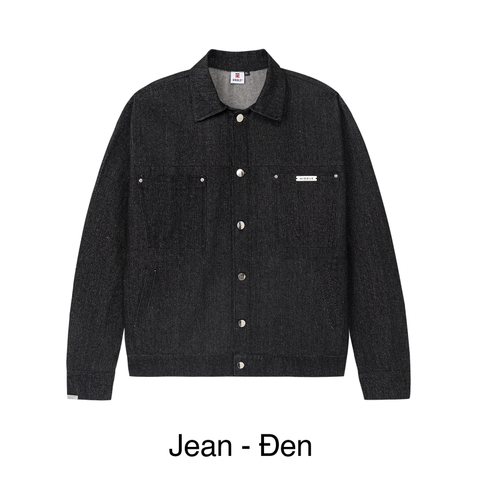 Áo khoác jean cổ bẻ nam tính bốn túi gài nút brand HIDDLE H-AK3