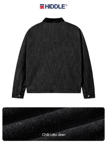 Áo khoác jean nam tính phối cổ ticke Hiddle H-AK7