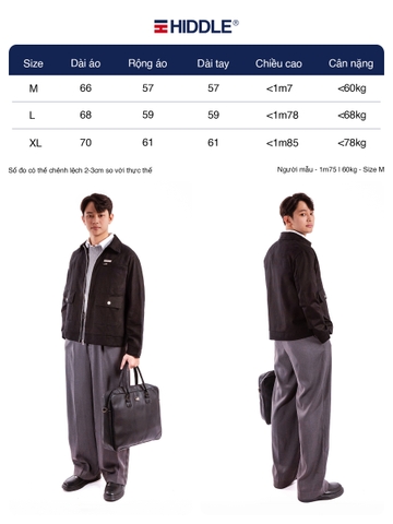 H9-AK4 Áo khoác kaki 3 túi sang trọng