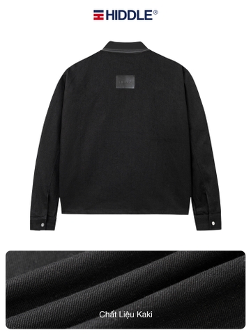 Áo khoác kaki nam phối da Hiddle H-AK8