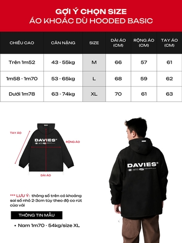 DSW Hooded Basic Jacket - Đen