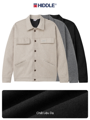 Áo khoác dạ nam cao cấp Hiddle khuy cài H13-AK4