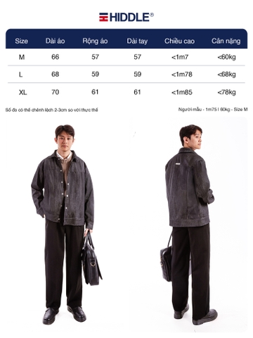 Áo khoác nam jean cao cấp Classic Hiddle H-AK5