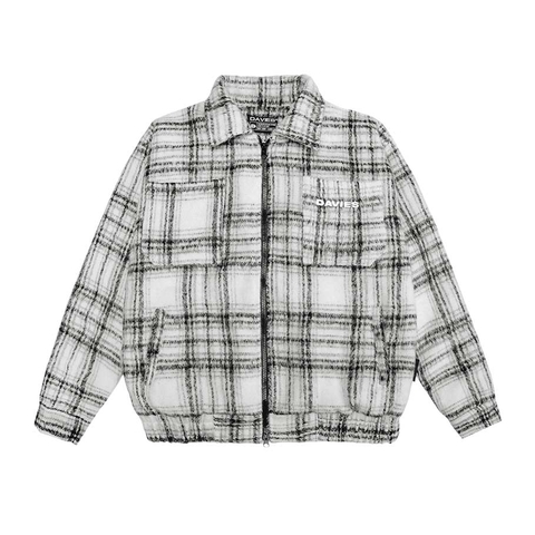 DSW Flannel Double Zip Boxy Jacket