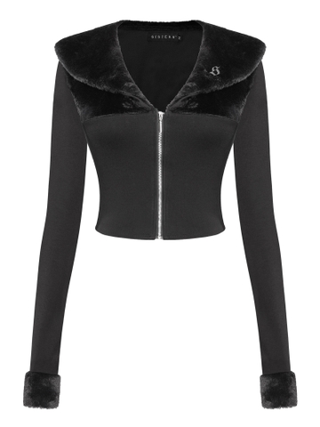 SISTERS Áo phối lông thỏ Helena