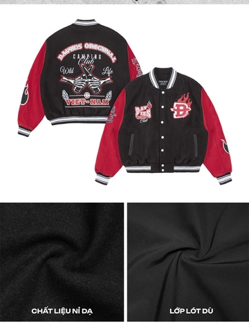DSW Camping Club Bomber Varsity Jacket