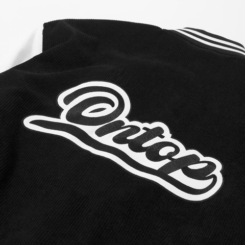 ONTOP Corduroy Varsity Jacket-Đen