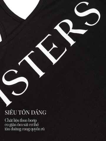 SISTERS Áo croptop dây mảnh dáng dài Callia