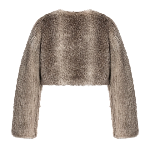 SISTERS Áo khoác lông dài tay Peggy - Nâu