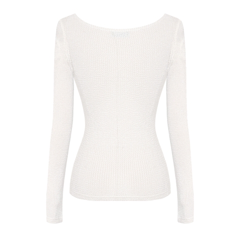 SISTERS Áo tay dài thun lưới xuyên thấu