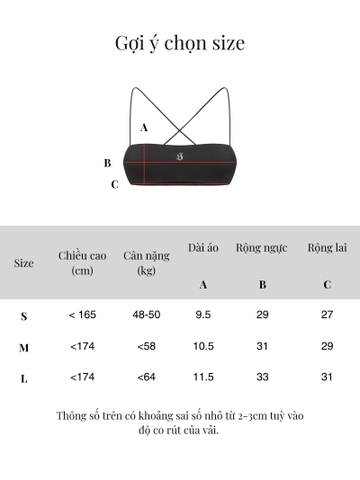 SISTERS Áo mini top dây mảnh Dame