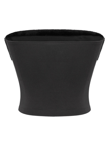 SISTERS Áo tube phối lông Moonbeam - Đen