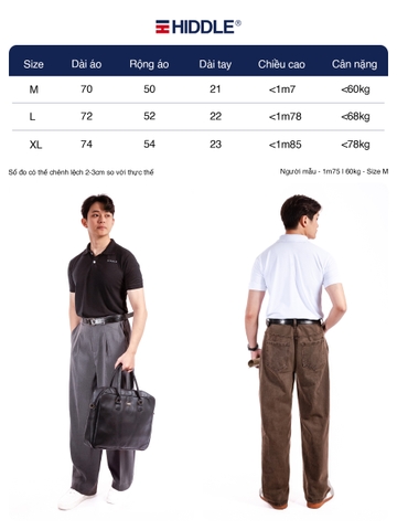 H8-T3 Áo Polo Nam cổ bẻ Basic Hiddle