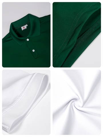 H04-T3 Áo polo nam in nổi HIDDLE nhiều màu-Đen