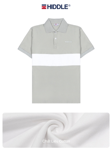 H7-T11 Áo polo Hiddle phối màu sọc ngang thân trẻ trung