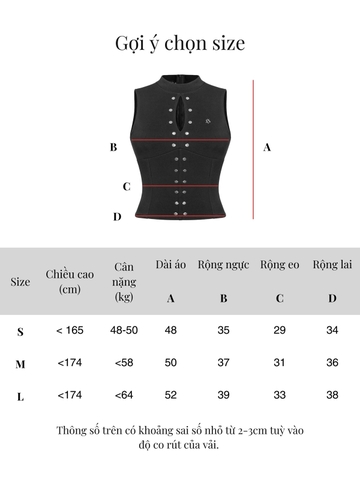 SISTERS Áo dáng dài phối đinh tán Sparkle - Đen