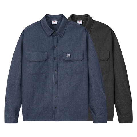 Áo sơ mi denim nam túi hộp Hiddle H-S1