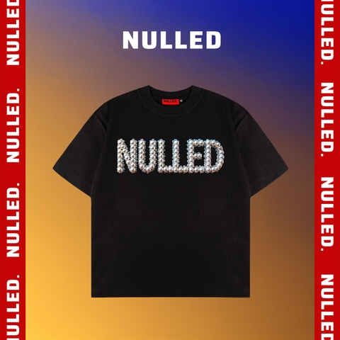 Áo thun đen in chữ NULLED Gemstone Tee N-T15-D