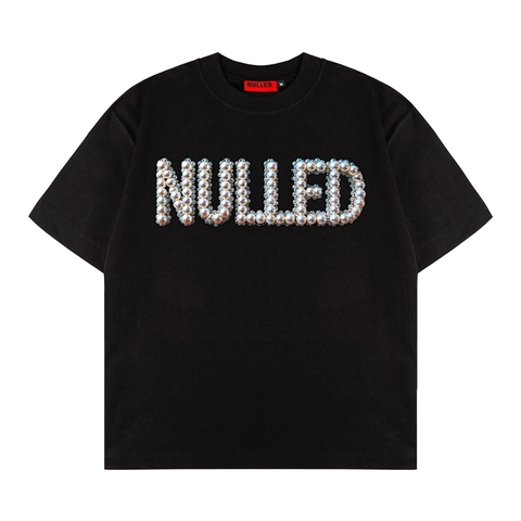 Áo thun đen in chữ NULLED Gemstone Tee N-T15-D