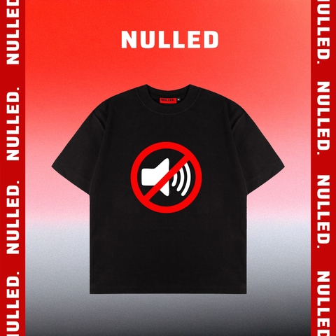 Áo thun đen in hình NULLED Mute Tee N-T21-D