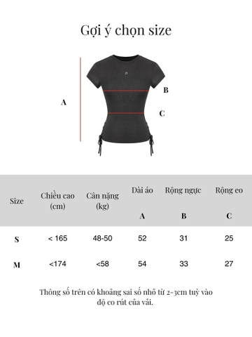 SISTERS Áo thun dáng dài đan dây hông Lilybelle