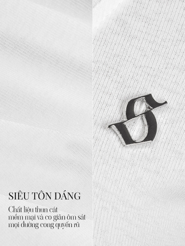 SISTERS Áo thun dáng dài đan dây hông Lilybelle