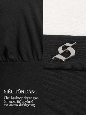 SISTERS Áo trễ vai dài tay Elise