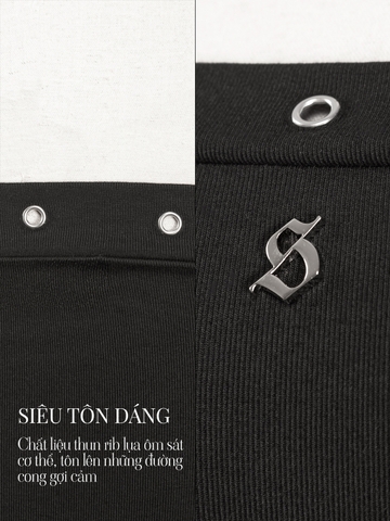 SISTERS Áo trễ vai dáng dài Gardenia - Trắng