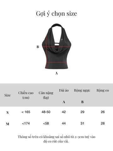 SISTERS Áo croptop cổ đổ đan dây ngực Chelsea