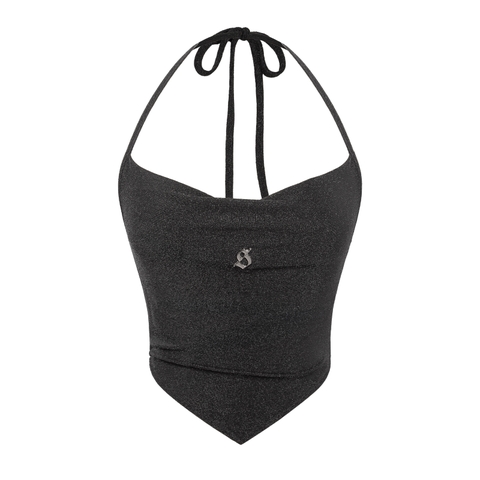 SISTERS Áo yếm cổ đổ ánh kim Sephine