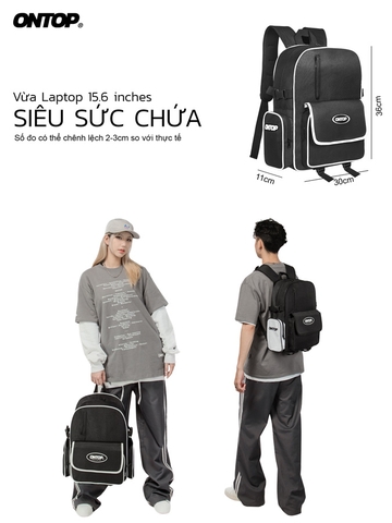 ONTOP BW Backpack-Đen