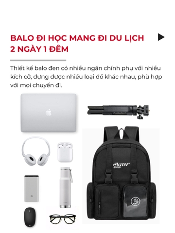 K-P1 Logo Backpack - BLACK