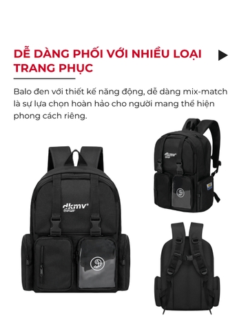 K-P1 Logo Backpack - BLACK