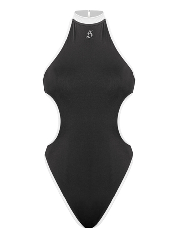 Bikini 1 mảnh đẹp nữ cổ yếm SISTERS lưng cao eo cut-out