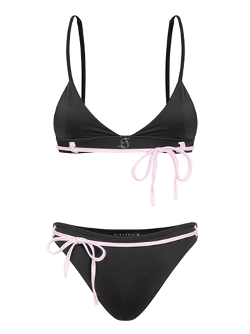 Bikini 2 mảnh tam giác nữ SISTERS sẵn mút ngực phối dây thắt nơ