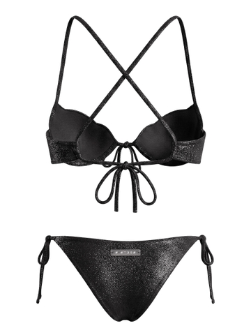 Bikini đẹp 2 mảnh form vỏ sò SISTERS buộc dây nơ vải kim sa