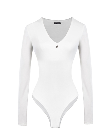 Sisters Bodysuit tay dài cổ tim Downie