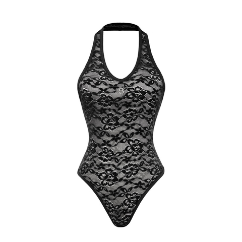 SISTERS Bodysuit ren cổ yếm Rosy