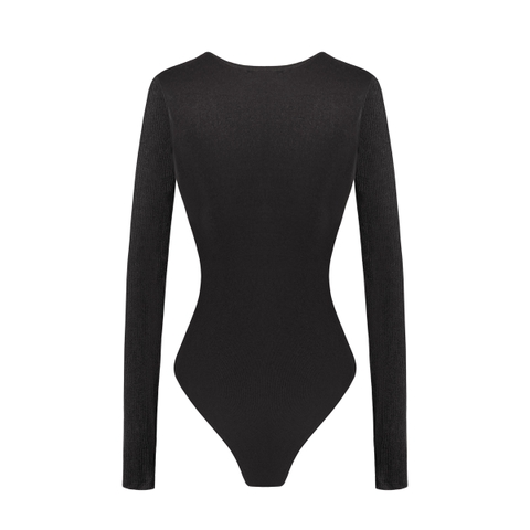 Bodysuit nữ sexy tay dài khoét ngực sâu SISTERS ôm sát body