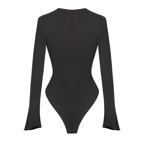 SISTERS Bodysuit xẻ cổ đan dây ngực Dionysus